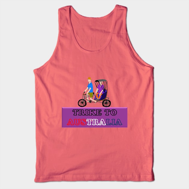 Trike Australia - Three - Wheeled Cycle Tank Top by drawkwardly